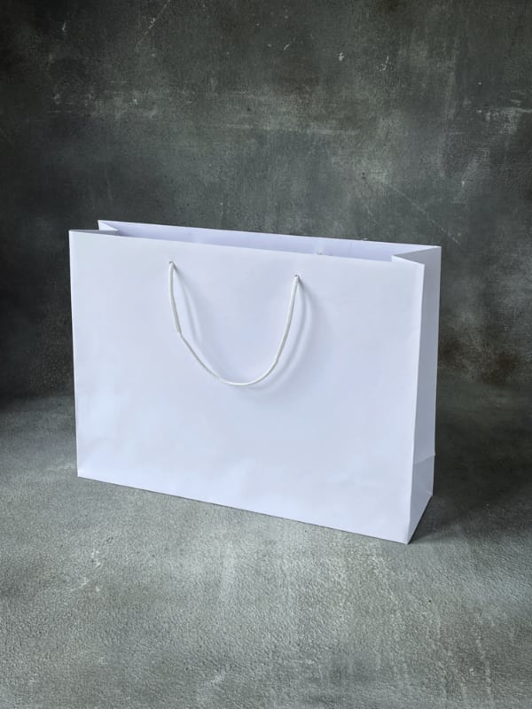 FSC White Kraft Rope Handle Paper Bags Paper Bag Co