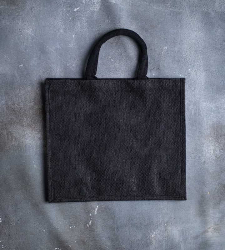 Black Jute Bag - 390x150x350mm