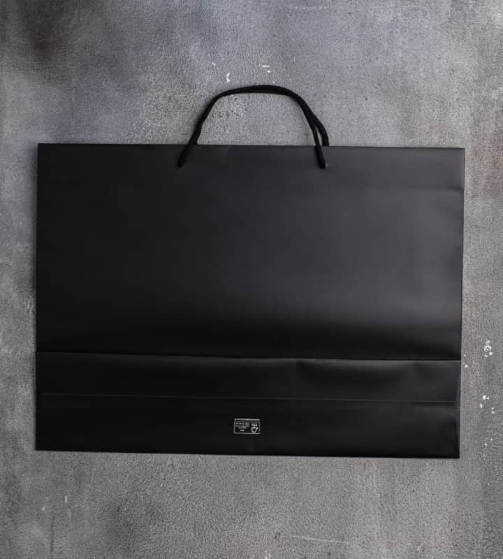 FSC® Black Matt Laminated Rope Handle Paper Bags - 550x130x400mm