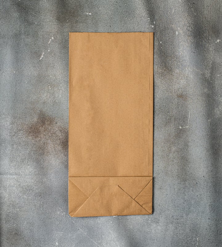 Block Bottom Kraft Paper Bags - Brown 200x110x475mm