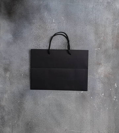 FSC® Black Dyed Rope Handle Paper Bags - 310x120x220mm