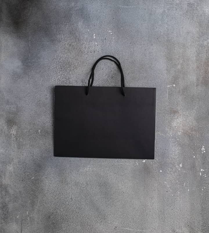 FSC® Black Dyed Rope Handle Paper Bags - 310x120x220mm