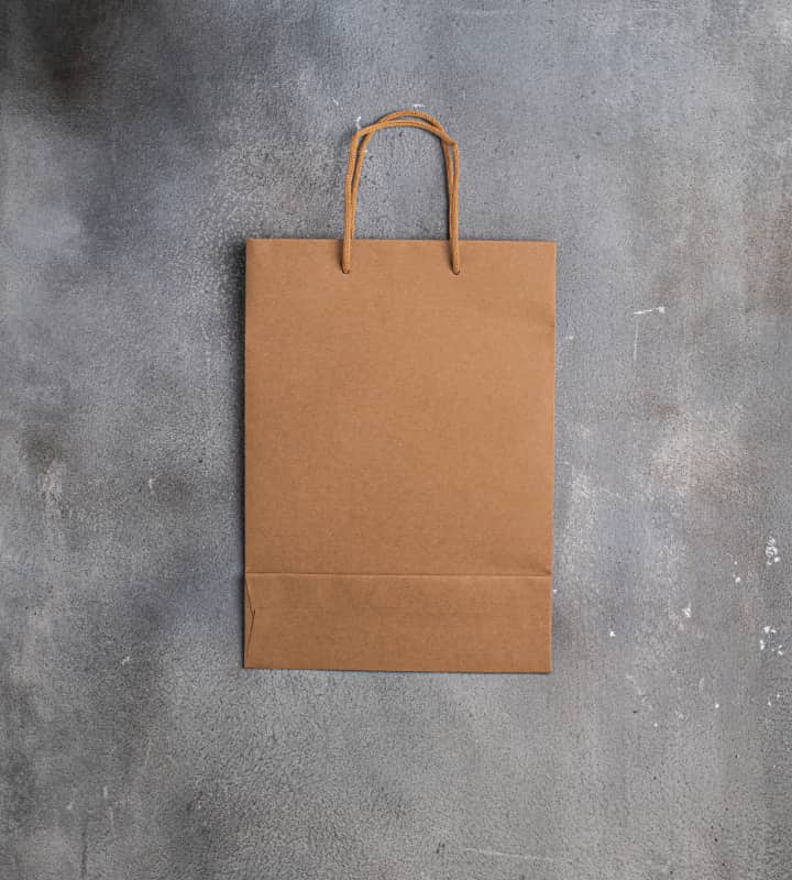 FSC Rope Handle Kraft Paper Bag - Brown 250x80x350mm