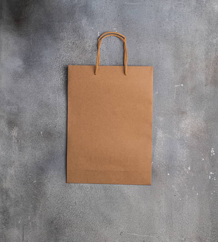 FSC Rope Handle Kraft Paper Bag - Brown 250x80x350mm