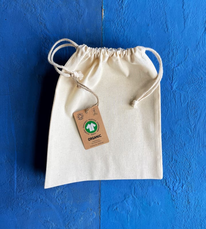 Organic cotton drawstring bags sale