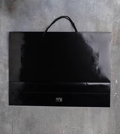 FSC® Black Gloss Laminated Rope Handle Paper Bags - 550x130x400mm