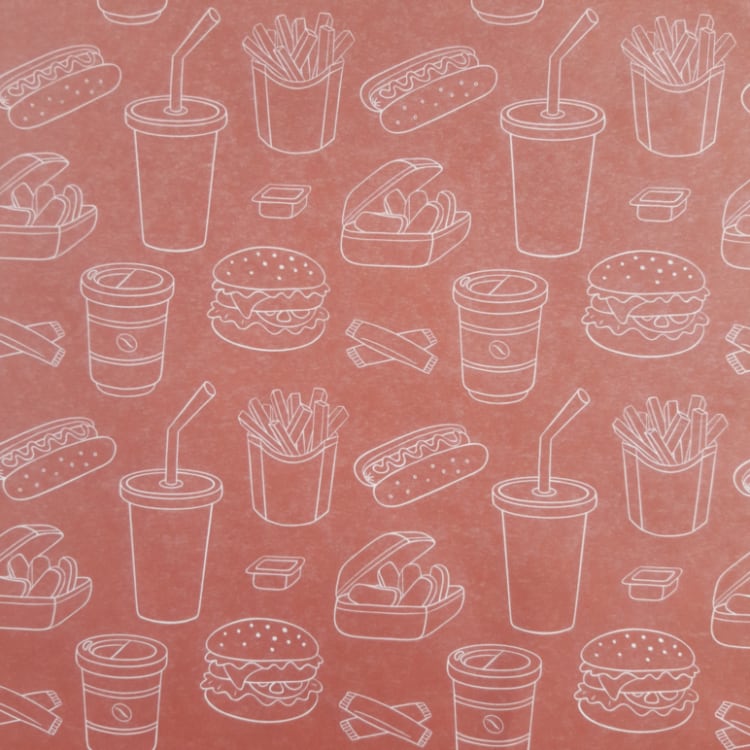 Greaseproof Paper - Red Burger 3