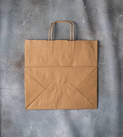 Twisted Handle Kraft Catering Bag - Brown 340x200x330mm