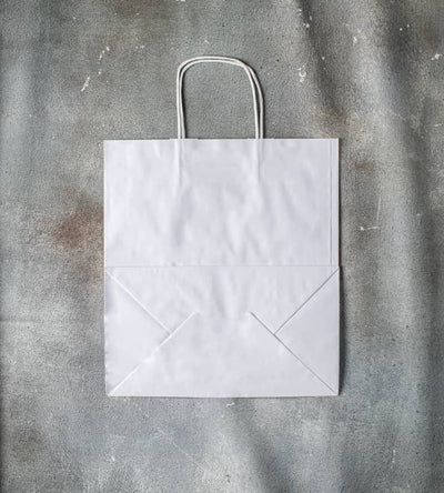 Twisted Handle Kraft Paper Bag - White 305x170x340mm