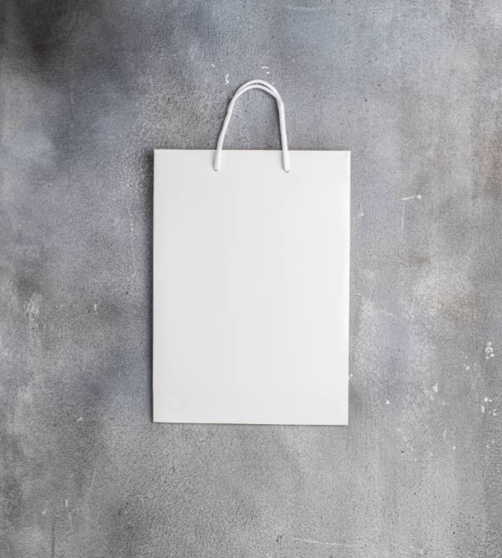 FSC® White Matt Laminated Rope Handle Paper Bags - 250x80x350mm
