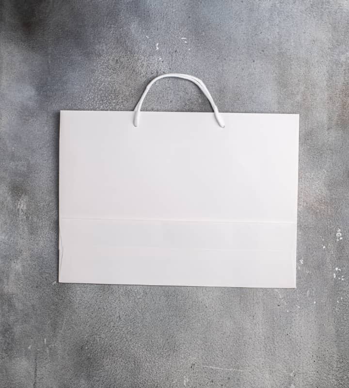 FSC® White Matt Laminated Rope Handle Paper Bags - 440x120x320mm