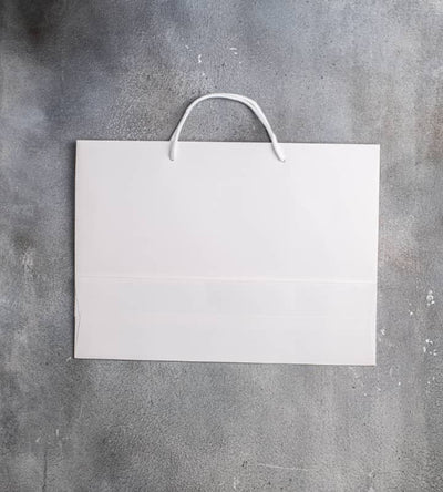 FSC® White Matt Laminated Rope Handle Paper Bags - 440x120x320mm