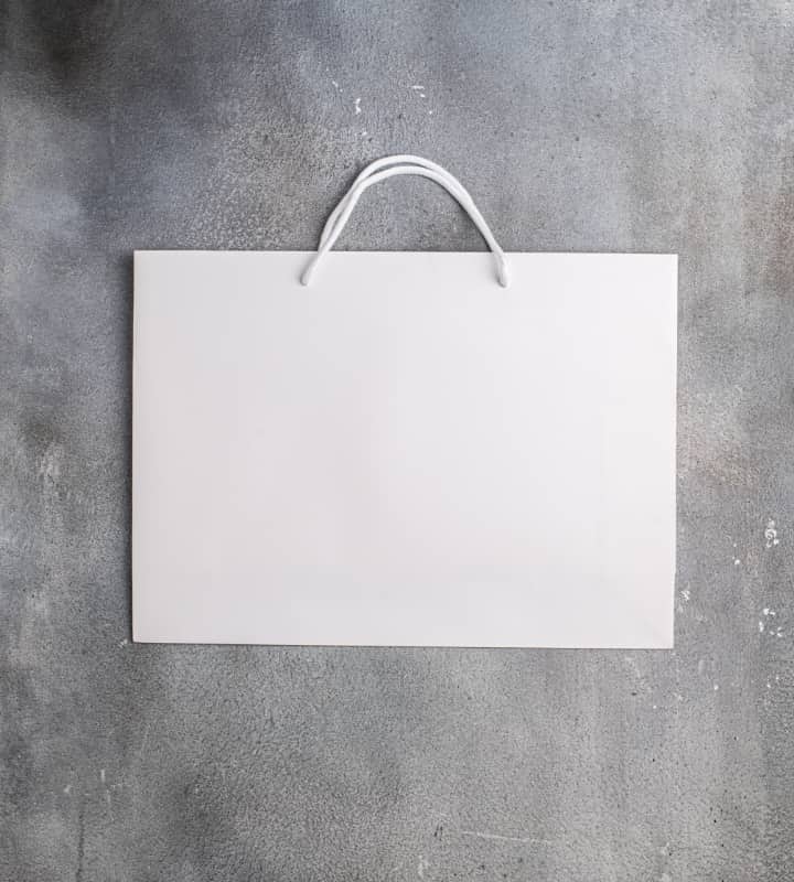 FSC® White Matt Laminated Rope Handle Paper Bags - 440x120x320mm