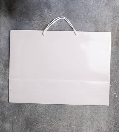 FSC® White Matt Laminated Rope Handle Paper Bags - 550x130x400mm