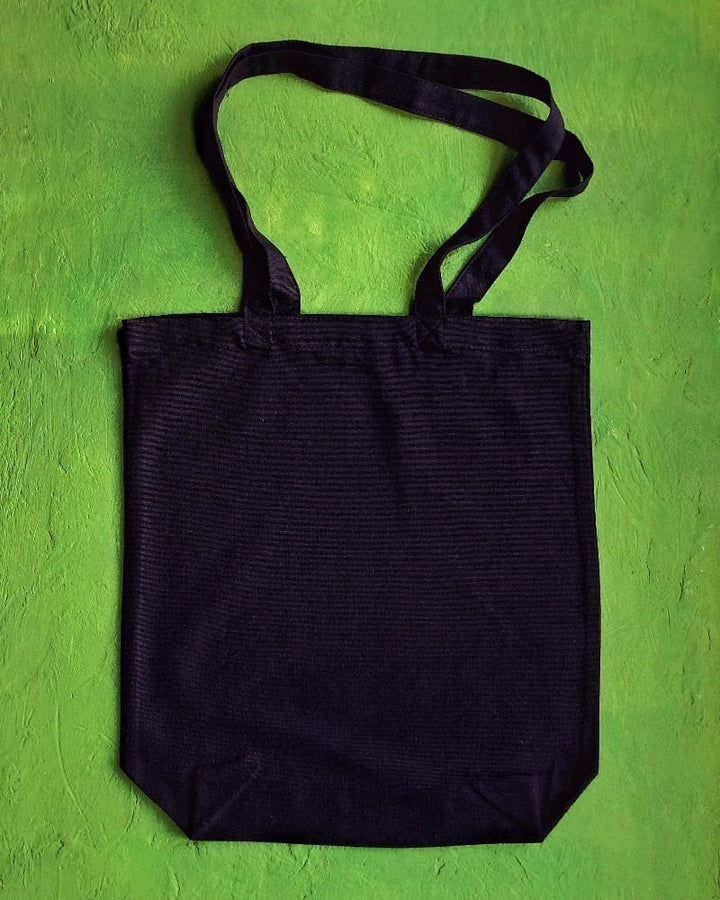 Black canvas shopper bag best sale